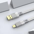 JOYROOM S-M360 Star Series 3A USB to Micro Drawbench Flat Data Cable, Length: 1m(Silver) - 1