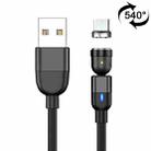 1m 3A Output USB to Micro USB 540 Degree Rotating Magnetic Data Sync Charging Cable (Black) - 1