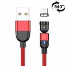 1m 3A Output USB to Micro USB 540 Degree Rotating Magnetic Data Sync Charging Cable (Red) - 1