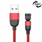 1m 3A Output USB 540 Degree Rotating Magnetic Data Sync Charging Cable, No Charging Head (Red) - 1