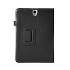 For Galaxy Tab S3 9.7 / T820 Litchi Texture Horizontal Flip Leather Case with Sleep / Wake-up Function & Holder(Black) - 2