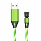 2.4A 540 Degree Bendable Streamer Magnetic Data Cable without Magnetic Head, Cable Length: 1m (Green) - 1