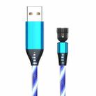 2.4A 540 Degree Bendable Streamer Magnetic Data Cable without Magnetic Head, Cable Length: 1m (Blue) - 1