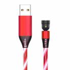 2.4A 540 Degree Bendable Streamer Magnetic Data Cable without Magnetic Head, Cable Length: 1m (Red) - 1