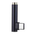 Type-C Male to 3.5mm Female L-type Stereo Audio Headphone Jack Adapter(Black) - 2