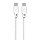 WK WDC-106 3A Type-C / USB-C to Type-C / USB-C Full Speed Charging Data Cable, Length: 1m (White) - 1