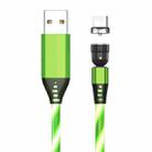 2.4A USB to Micro USB 540 Degree Bendable Streamer Magnetic Data Cable, Cable Length: 1m (Green) - 1