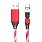 2.4A USB to Micro USB 540 Degree Bendable Streamer Magnetic Data Cable, Cable Length: 1m (Red) - 1