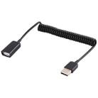 USB Male to USB Female Laptop Spring Charging Cable - 1