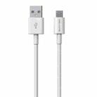 WK WDC-117 3A Micro USB Fast Charging Charging Cable, Length: 1.2m(White) - 1