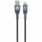 MOMAX DA12D 5A USB to USB-C / Type-C Charging + Data Transmission Nylon Braided Data Cable, Cable Length: 0.3m (Dark Gray) - 1