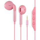 520 3.5mm Plug In-ear Wired Wire-control Earphone, Cable Length: 1.2m(Pink) - 1