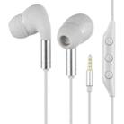 520 3.5mm Plug In-ear Wired Wire-control Earphone with Silicone Earplugs, Cable Length: 1.2m(Silver) - 1