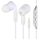 520 3.5mm Plug In-ear Wired Wire-control Earphone with Silicone Earplugs, Cable Length: 1.2m(White) - 1