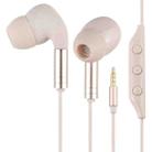 520 3.5mm Plug In-ear Wired Wire-control Earphone with Silicone Earplugs, Cable Length: 1.2m(Apricot) - 1