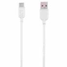 MOMAX DA17W 3A USB to USB-C / Type-C Charging Transmission Data Cable, Cable Length: 0.3m(White) - 1