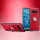 Shockproof Car Magnetic Case with 360 Degree Rotating Armor Ring for Galaxy S10(Red) - 1