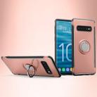 Shockproof Car Magnetic Case with 360 Degree Rotating Armor Ring for Galaxy S10(Rose Gold) - 1