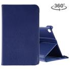 Litchi Texture Horizontal Flip 360 Degrees Rotation Leather Case for Galaxy Tab A 8 (2019) / P200 / P205, with Holder (Dark Blue) - 1