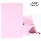 Litchi Texture Horizontal Flip 360 Degrees Rotation Leather Case for Galaxy Tab A 8 (2019) / P200 / P205, with Holder (Pink) - 1