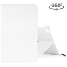 Litchi Texture Horizontal Flip 360 Degrees Rotation Leather Case for Galaxy Tab A 8 (2019) / P200 / P205, with Holder (White) - 1