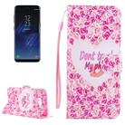 For Galaxy S8 Rose Dont Touch My Phone Pattern Horizontal Flip Leather Case with Holder & Card Slots & Wallet - 1