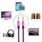 3 PCS K10 3.5mm Male to Male Nylon Braided Audio Cable, Length: 1m(Rose Red) - 7