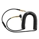 hoco UPA02 AUX Spring Audio Cable with Microphone, Support Call & Wire Control Function, Cable Length: 2m(Black) - 2