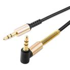 hoco UPA02 AUX Spring Audio Cable without Microphone, Cable Length: 1m(Black) - 3