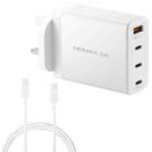 MOMAX 100W 4-Port GaN PD Fast Charging Charger Kit, UK Plug (White) - 1