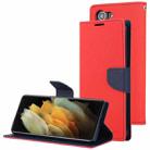 For Samsung Galaxy S21 5G GOOSPERY FANCY DIARY Horizontal Flip PU Leather Case with Holder & Card Slots & Wallet (Red) - 1