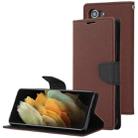 For Samsung Galaxy S21 5G GOOSPERY FANCY DIARY Horizontal Flip PU Leather Case with Holder & Card Slots & Wallet (Brown) - 1