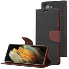For Samsung Galaxy S21+ 5G GOOSPERY FANCY DIARY Horizontal Flip PU Leather Case with Holder & Card Slots & Wallet (Black) - 1