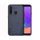 Shockproof Splicing PU + Cloth Protective Case for Galaxy A9 (2018) (Blue) - 1