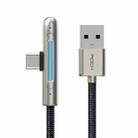 ROCK SPACE RCB0810 M3 1m 6A Max USB to USB-C / Type-C Zinc Alloy Gaming Quick Charging Sync Data Cable - 1