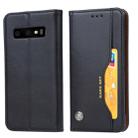 Knead Skin Texture Horizontal Flip Leather Case for Galaxy S10, with Photo Frame & Holder & Card Slots & Wallet (Black) - 1