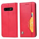 Knead Skin Texture Horizontal Flip Leather Case for Galaxy S10, with Photo Frame & Holder & Card Slots & Wallet (Red) - 1