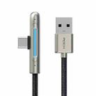 ROCK SPACE RCB0810 M3 2m 6A Max USB to USB-C / Type-C Zinc Alloy Gaming Quick Charging Sync Data Cable - 1