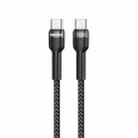 REMAX RC-172 Jany Series 1m PD100W Type-C to USB-C / Type-C Aluminum Alloy Braid Fast Charging Data Cable (Black) - 1