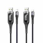 REMAX RC-096a Leader 1.2m 2.1 USB to USB-C / Type-C Intelligent Digital Display Aluminum Alloy Braid Fast Charging Data Cable - 2