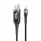 REMAX RC-096i Leader 1.2m 2.1 USB to 8 Pin Intelligent Digital Display Aluminum Alloy Braid Fast Charging Data Cable - 1