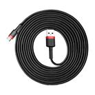 Baseus 2A Type-C / USB-C Cafule Tough Charging Cable, Length: 3m(Red + Black) - 2