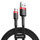 Baseus 2A Micro Cafule Tough Charging Cable, Length: 3m(Red + Black) - 1