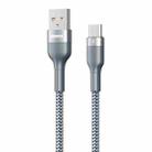 REMAX RC-173a 5A USB to USB-C / Type-C Sury 2 Fully Compatible Fast Charging Data Cable, Cable Length: 1m (Silver) - 1