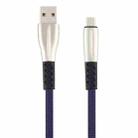 3A USB to Micro USB Shark Data Cable, Cable Length: 1m(Dark Blue) - 1