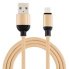 3A USB to Micro USB Braided Data Cable, Cable Length: 1m (Gold) - 1