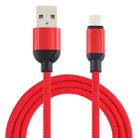 3A USB to Micro USB Braided Data Cable, Cable Length: 1m (Red) - 1