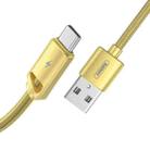 REMAX RC-166a Kinry Series 2.1A USB to USB-C / Type-C Data Cable, Cable Length: 1m(Gold) - 1