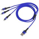 Micro USB / 8 Pin / Type-C to USB High Speed Weave Charging Cable(Blue) - 2