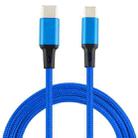 2A USB to USB-C / Type-C Braided Data Cable, Cable Length: 1m (Blue) - 1